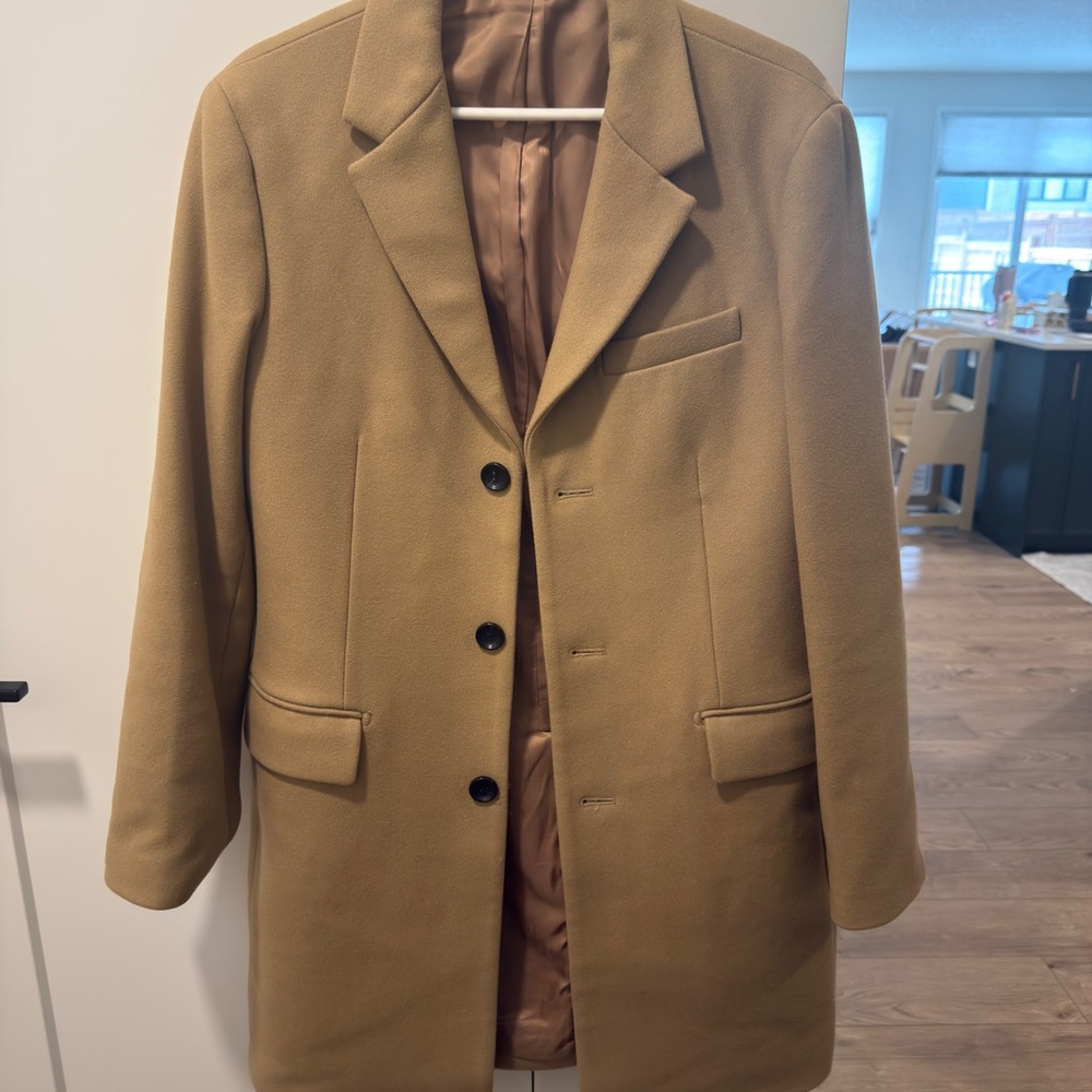 Club Monaco camel overcoat size m